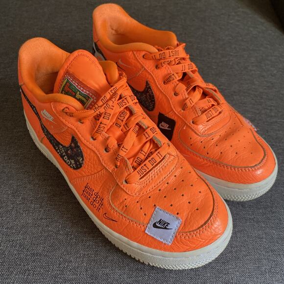 Nike Air Force 1 07 Prm Jdi Air Force Premium Orange 28C HGb60 Youth size 4.5 - Picture 3 of 16